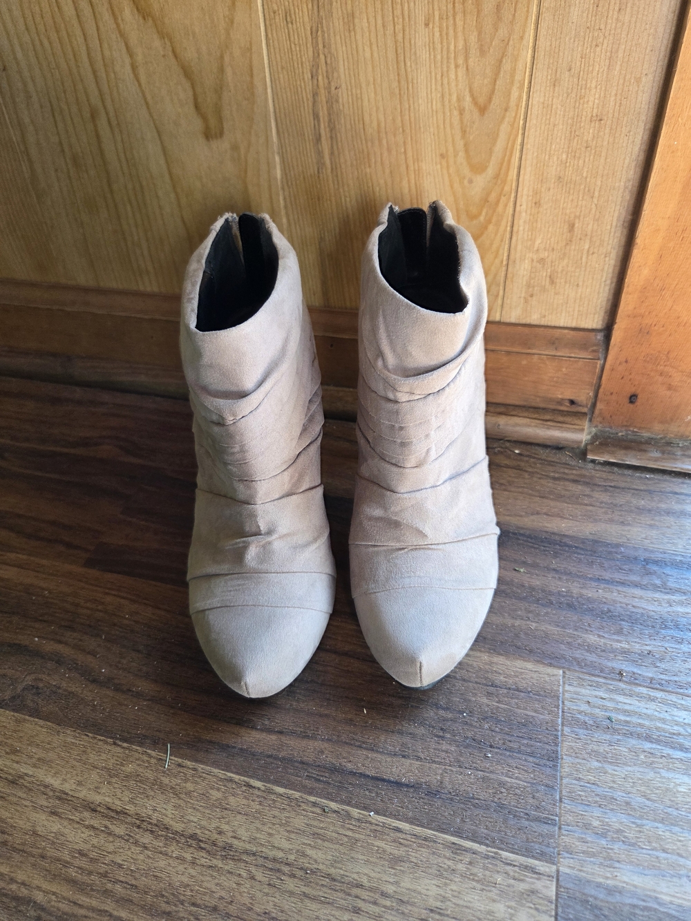 Guess Women's Suede Ankle Booties in Light Beige